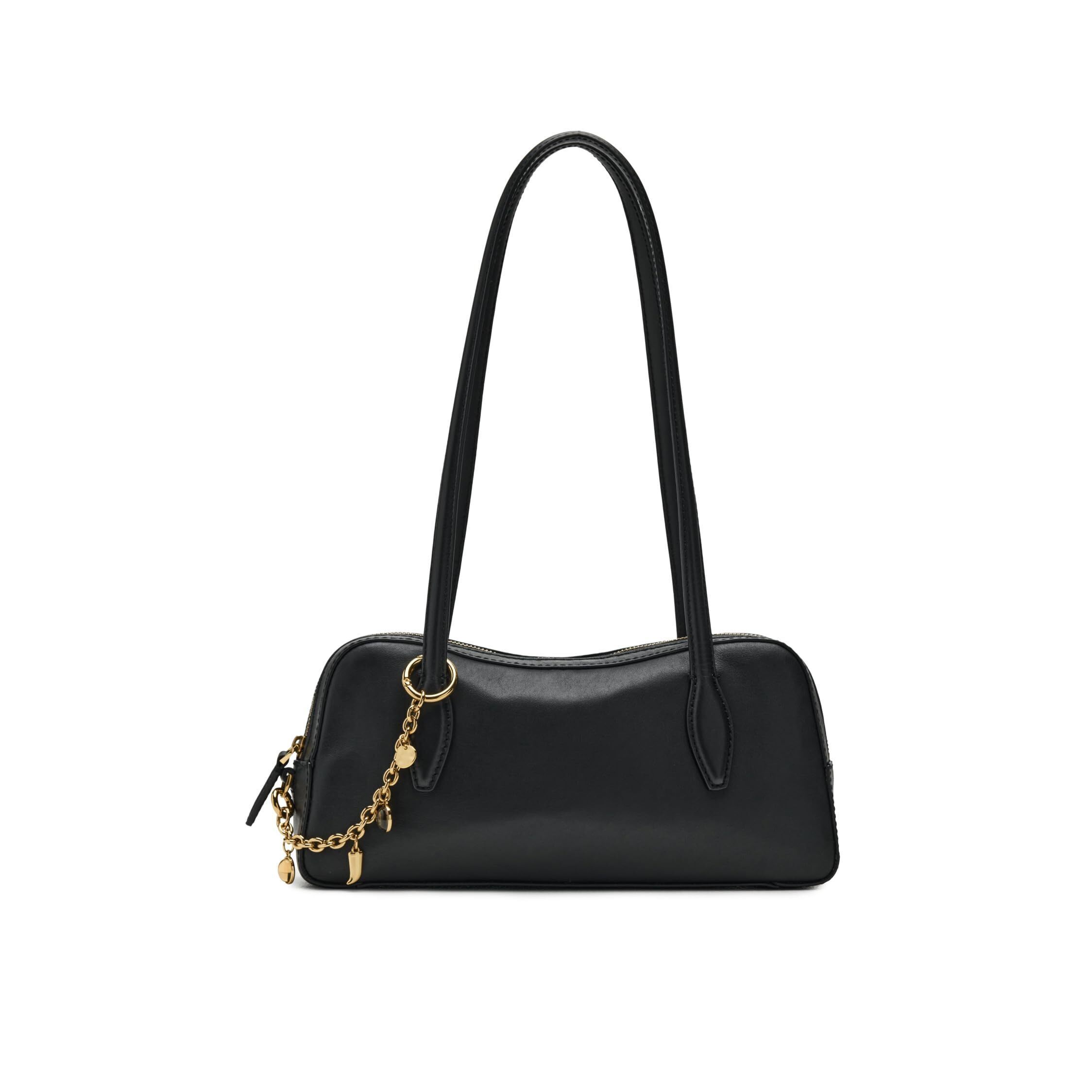 5837 Mini E/W Satchel Shoulder W/Charm, True Black, One Size